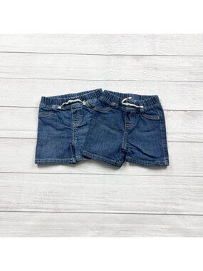 Jumping Beans Toddler Boys 2 Pair Bundle Denim Shorts 12-18 months